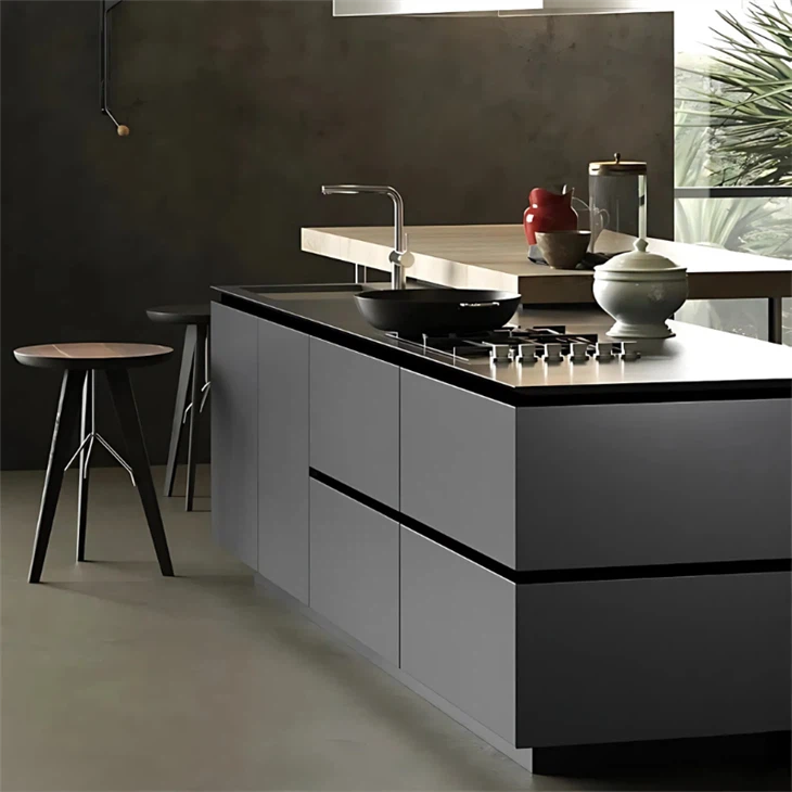 Black Lacquer Kitchen Cabinets factory