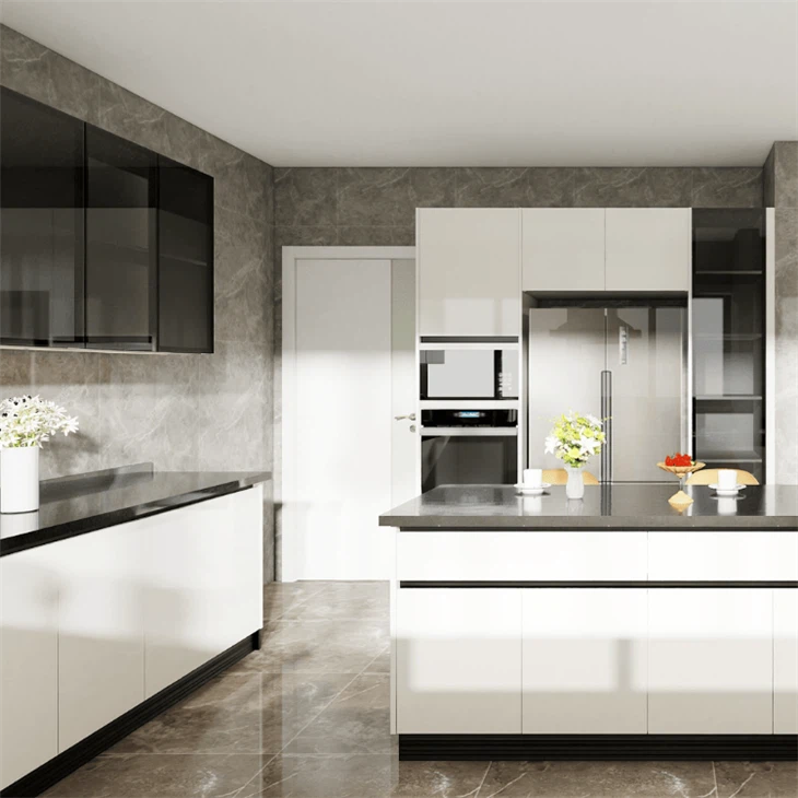 White Gloss Cupboards Kitchen high quality