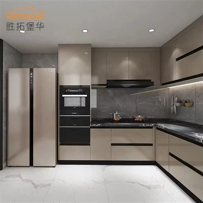 High Gloss Handleless Kitchen Cabinets