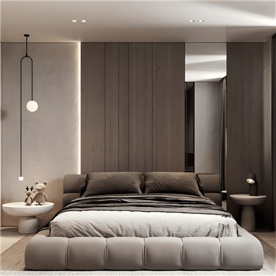 Nowoczesne łóżko platformowe o niskim profilu